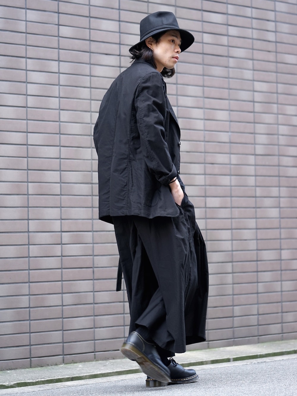 Yohji Yamamoto Single Outer Jacket and Hakama Pants 01