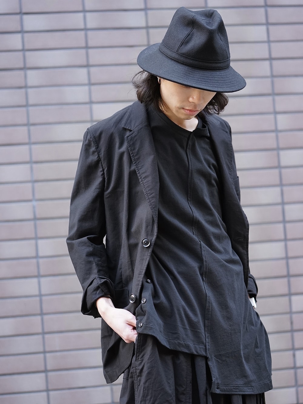 Yohji Yamamoto Single Outer Jacket and Hakama Pants 01
