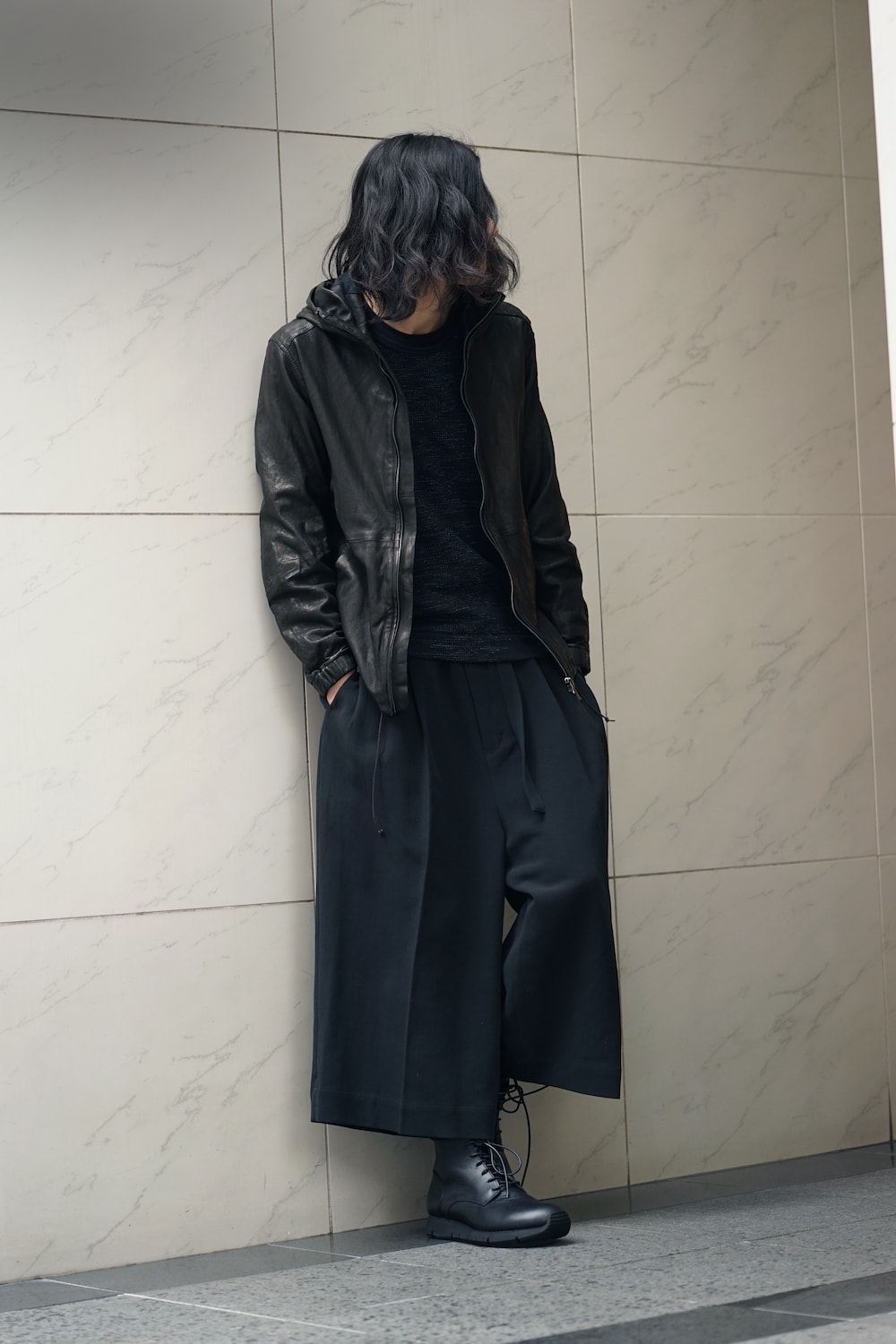 The Viridi-anne 18SS Lamb Hood Blouson Style 02