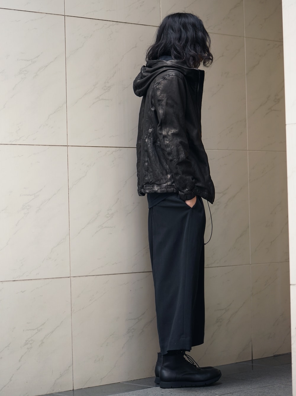The Viridi-anne 18SS Lamb Hood Blouson Style 03
