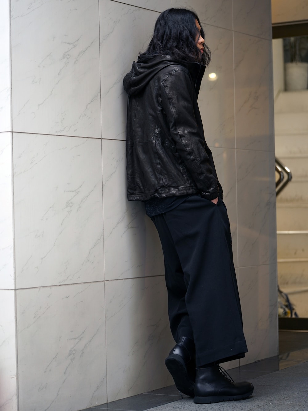 The Viridi-anne 18SS Lamb Hood Blouson Style 04