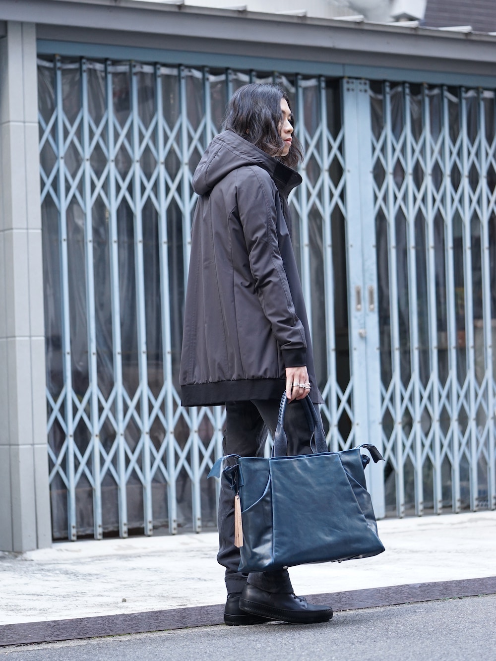 The Viridi-anne 18SS Lamb Hood Blouson Style 03