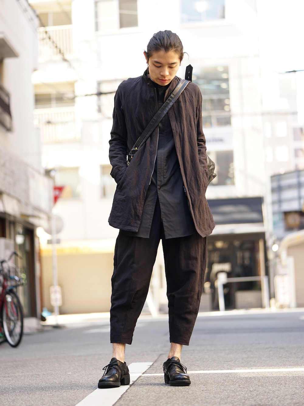 SADDAM TEISSY Sumi Dyed Linen Tailored Suit Style 01