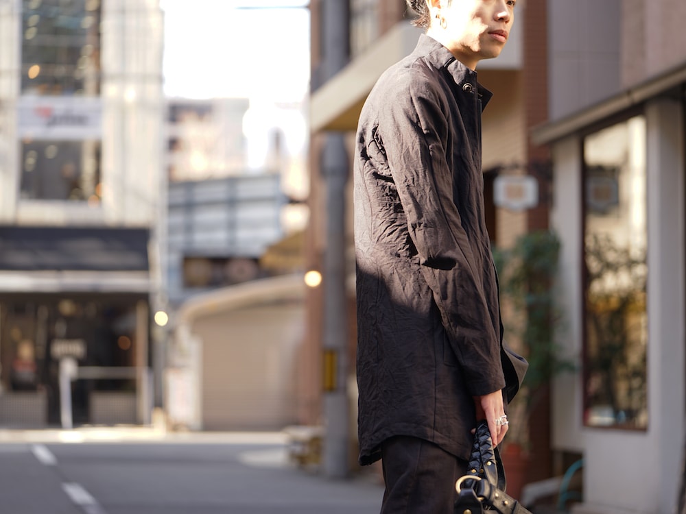 SADDAM TEISSY Sumi Dyed Linen Tailored Suit Style 06