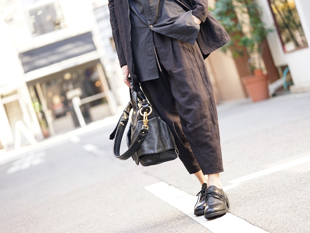 SADDAM TEISSY Sumi Dyed Linen Tailored Suit Style 08