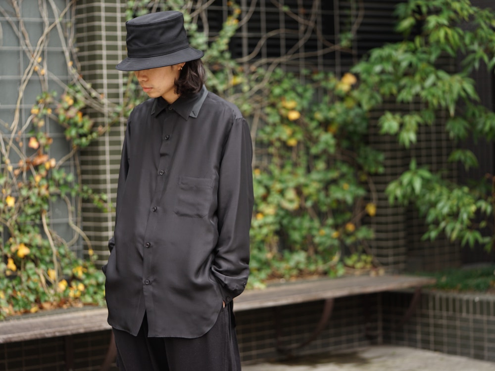 Yohji Yamamoto SS18 All Black Silk Material Style 02