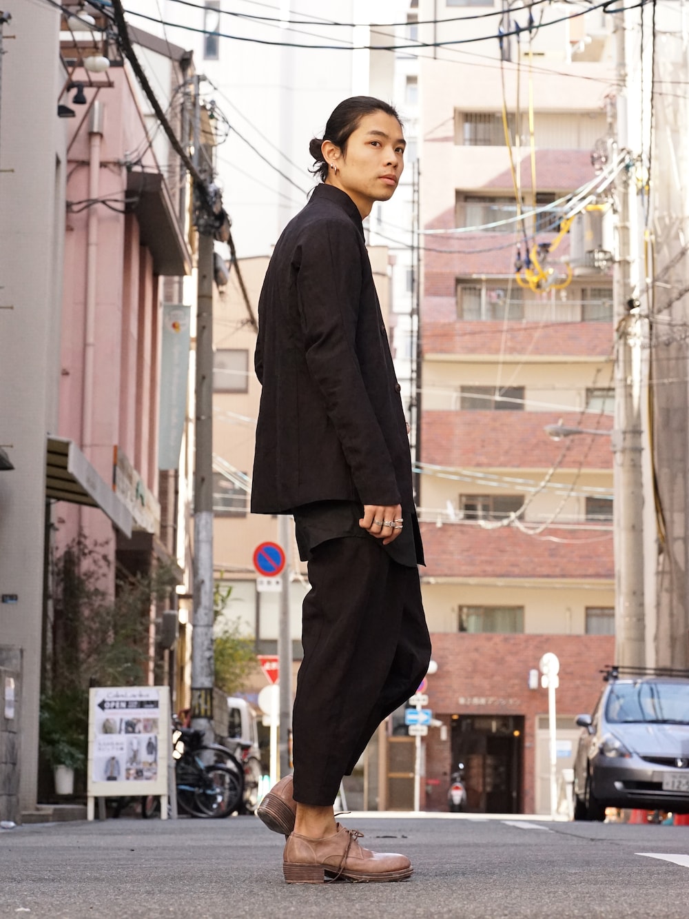 DEVOA SS18 Jacket Cotton Linen Check Bordeaux Style 03