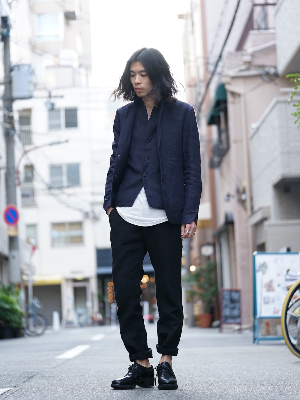 hannibal SS18 Navy Linen Jacket and Vest Style