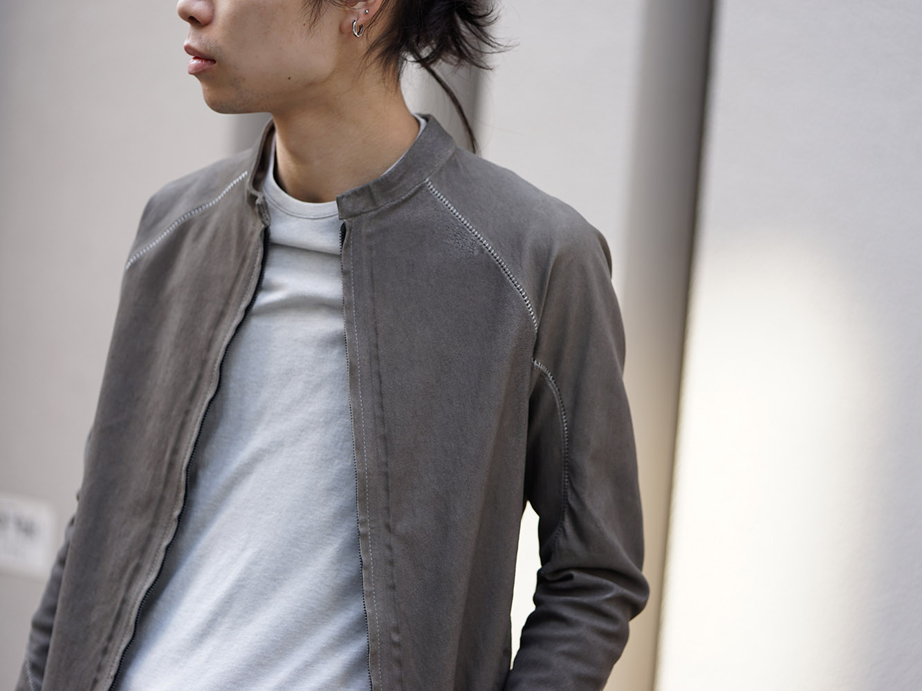 ISAAC SELLAM SS18 Stretch Leather Shirt Style