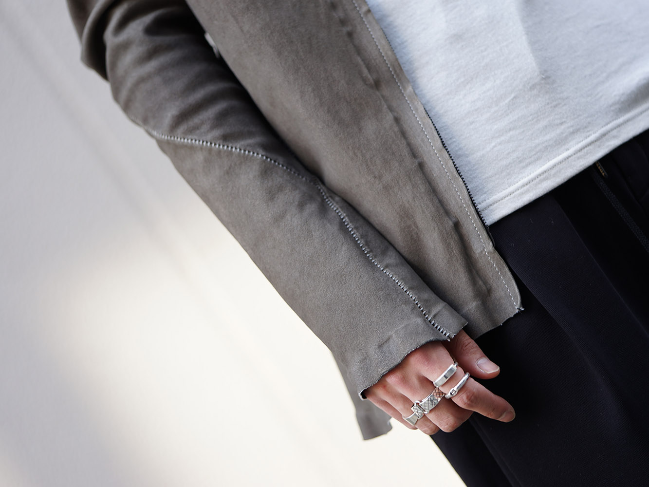 ISAAC SELLAM SS18 Stretch Leather Shirt Style