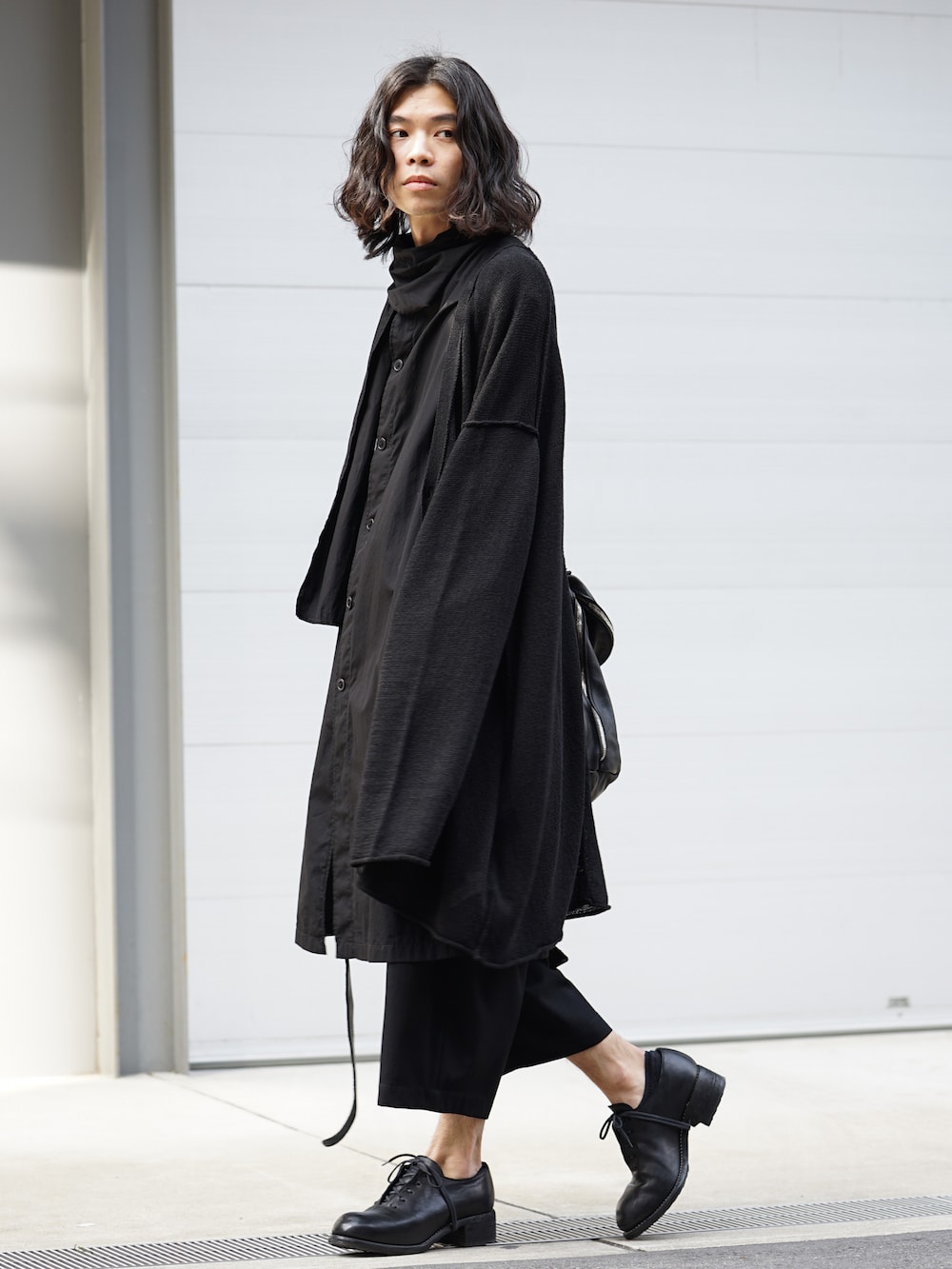 Yohji Yamamoto Damage Knit Design Cardigan Style side