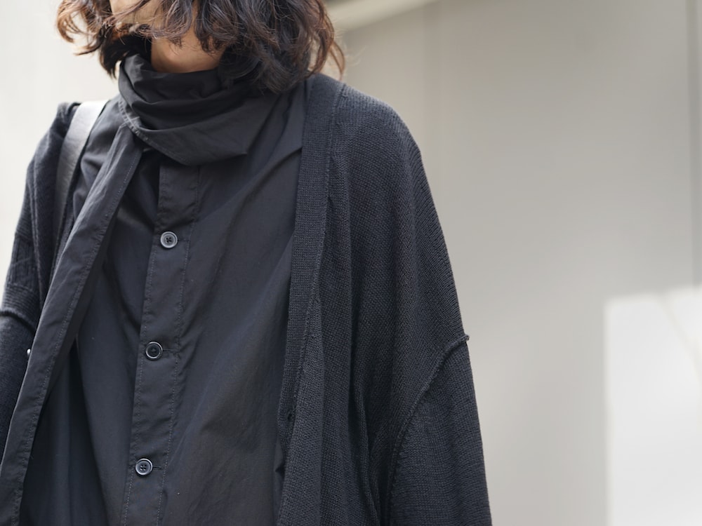 Yohji Yamamoto Damage Knit Design Cardigan Style