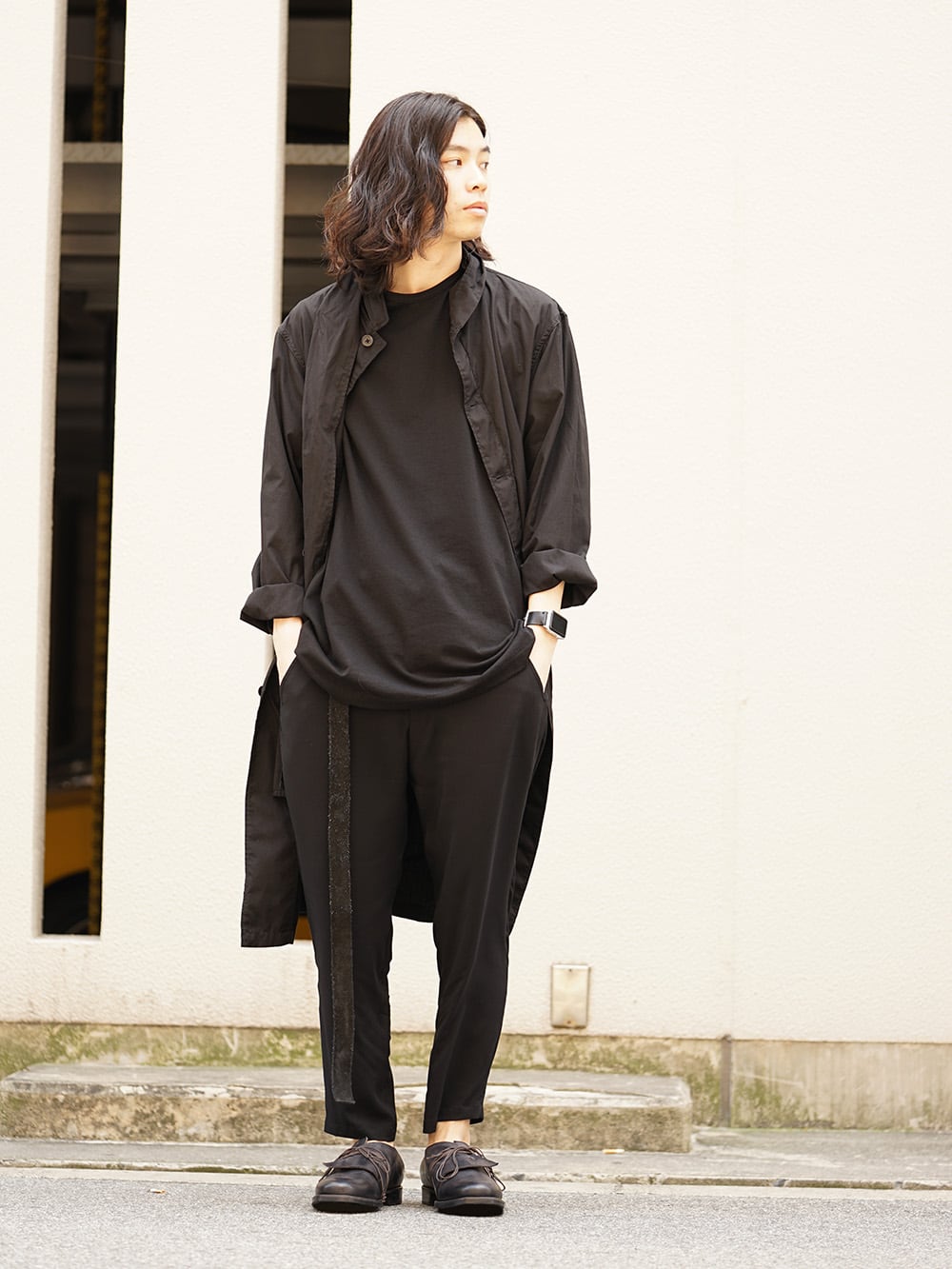 YOHJI YAMAMOTO 18SS Dyed Coat with Stole Style