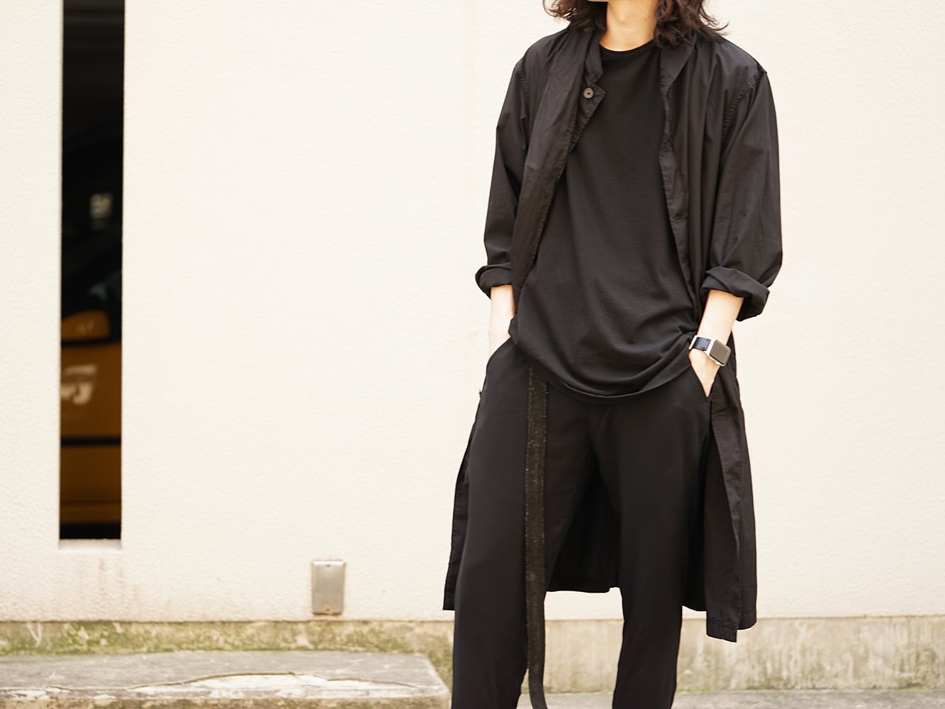YOHJI YAMAMOTO 18SS Dyed Coat with Stole Style