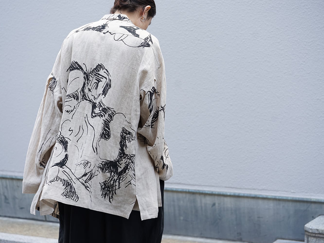 Yohji Yamamoto SS18 Yoke Sleeve Hemp Pattern Jacket Style ...