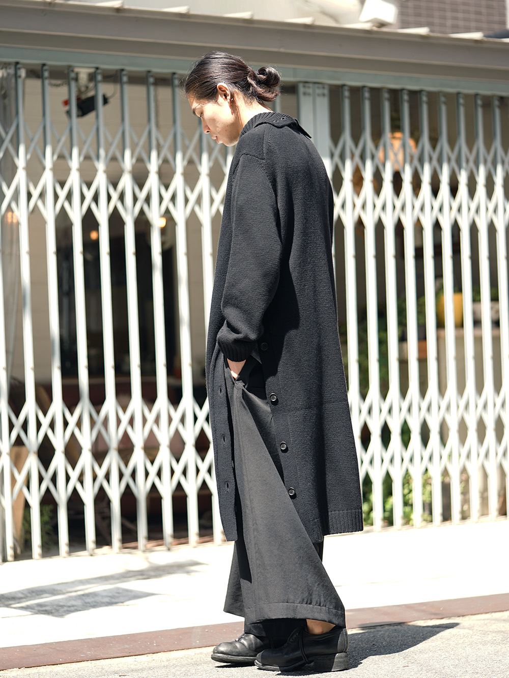 Yohji Yamamoto 18AW Girl Pattern Turtle Intersia Knit Style 02