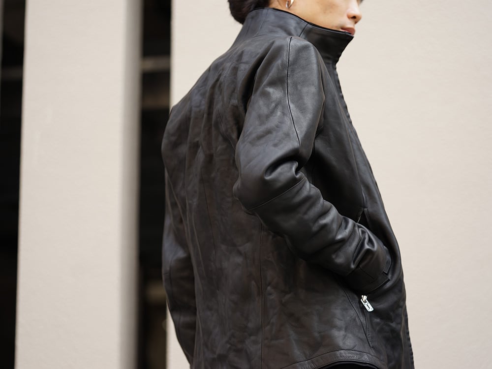 D.HYGEN (SADDAM TEISSY) 18-19AW High Neck Leather Jacket 04
