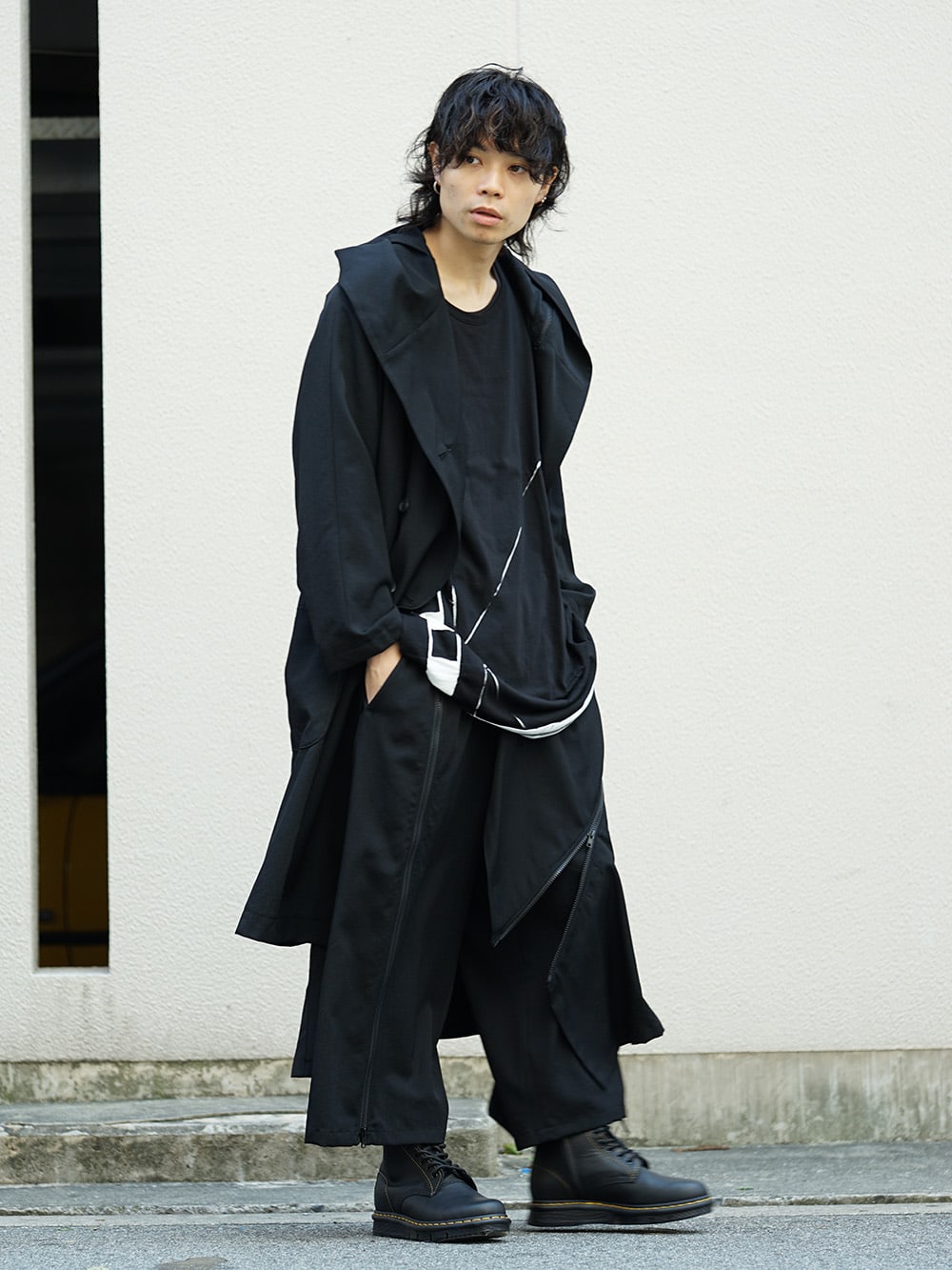 B Yohji Yamamoto Zip Design Coat and Pants Style - FASCINATE BLOG