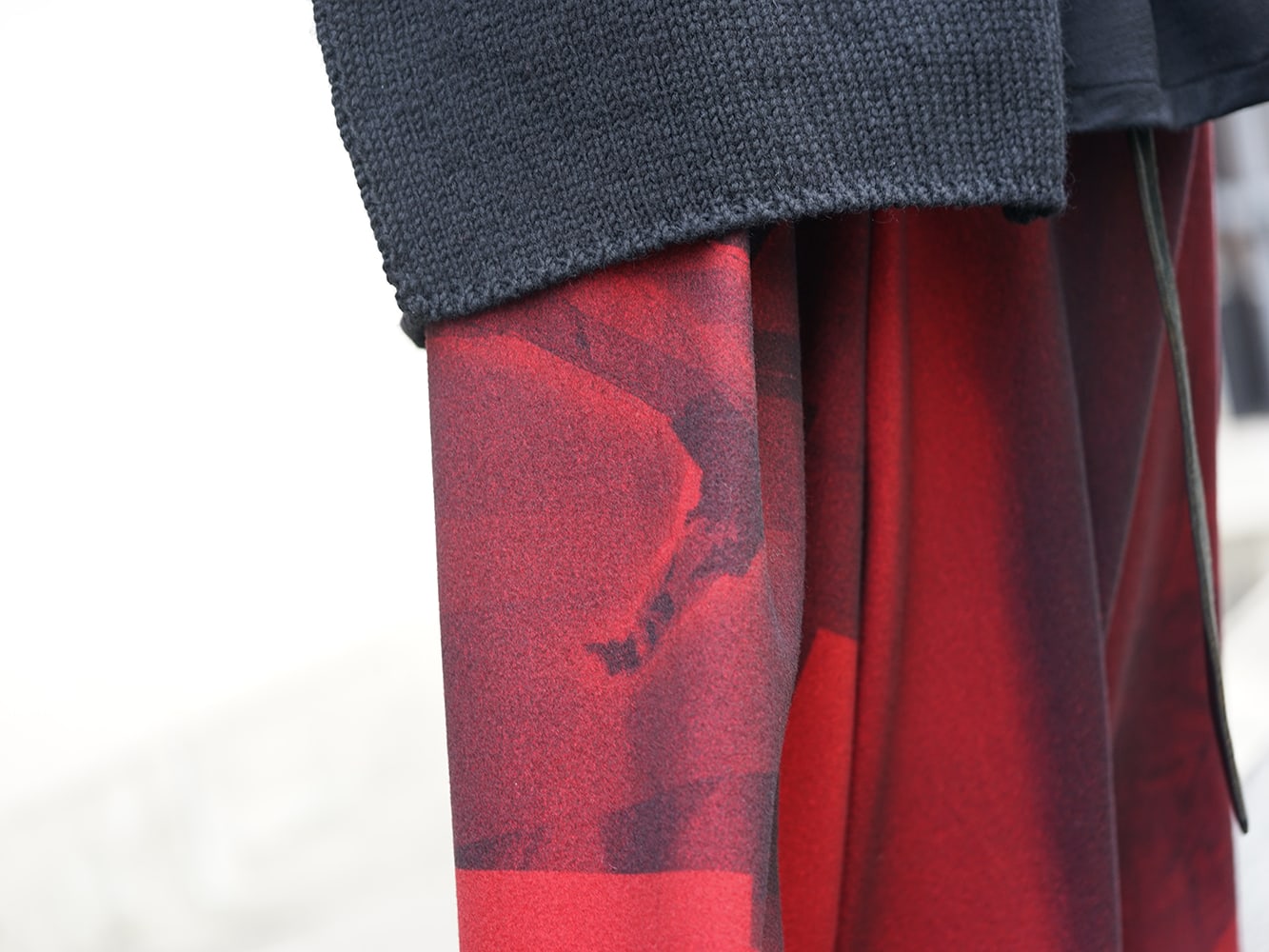 Yohji Yamamoto 18AW Red flannel right front dress coat Style 07