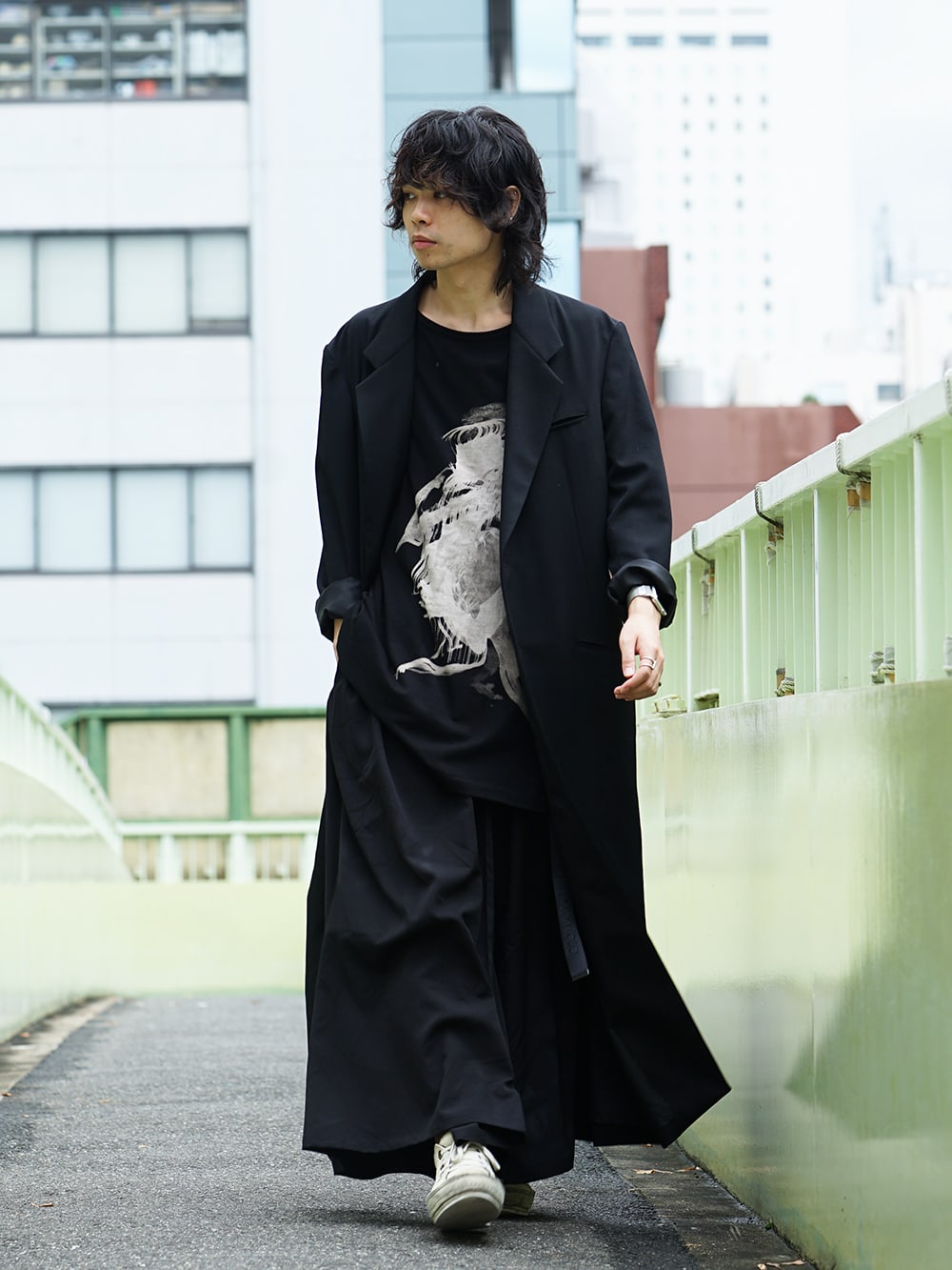 Yohji Yamamoto 18AW Long Jacket Wrinkled Gabardine Style