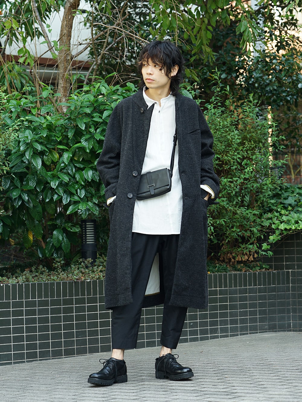 ZIGGY CHEN 18AW No Collar Coat Style 01