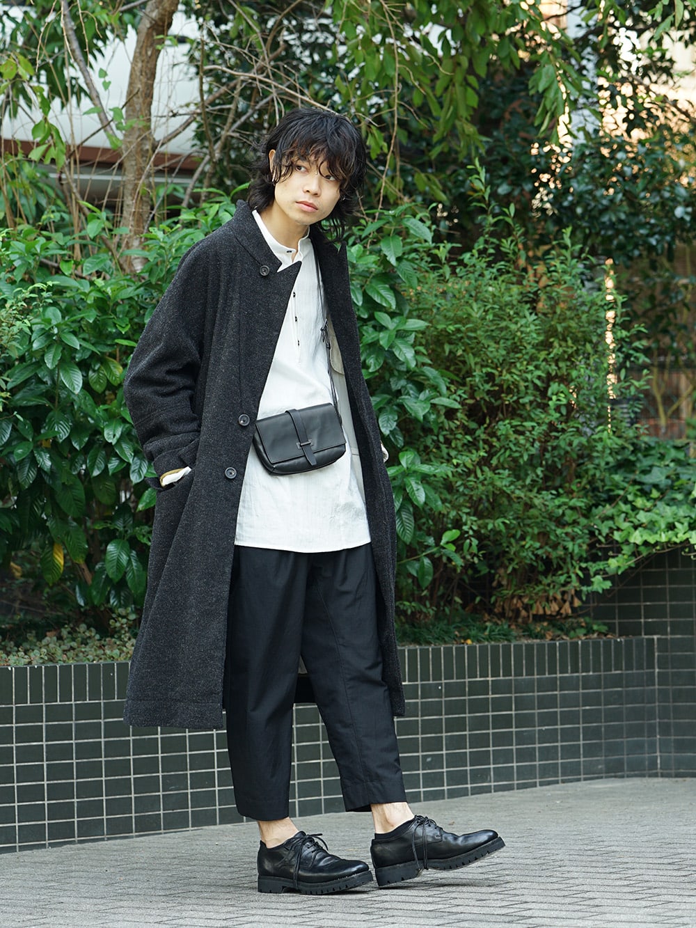 ZIGGY CHEN 18AW No Collar Coat Style 02