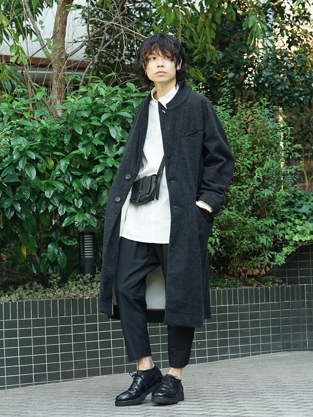 ZIGGY CHEN 18AW No Collar Coat Style 03