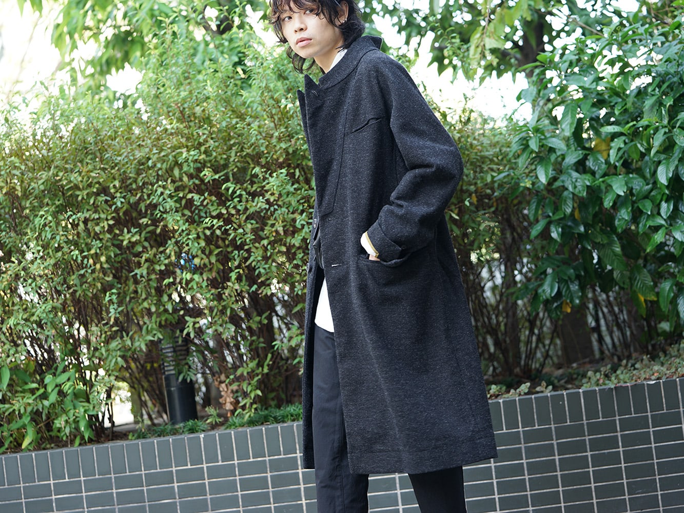 ZIGGY CHEN 18AW No Collar Coat Style 05