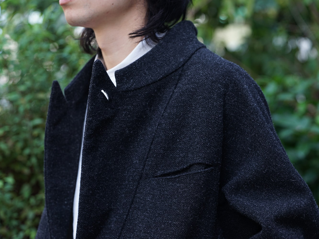 ZIGGY CHEN 18AW No Collar Coat Style 06