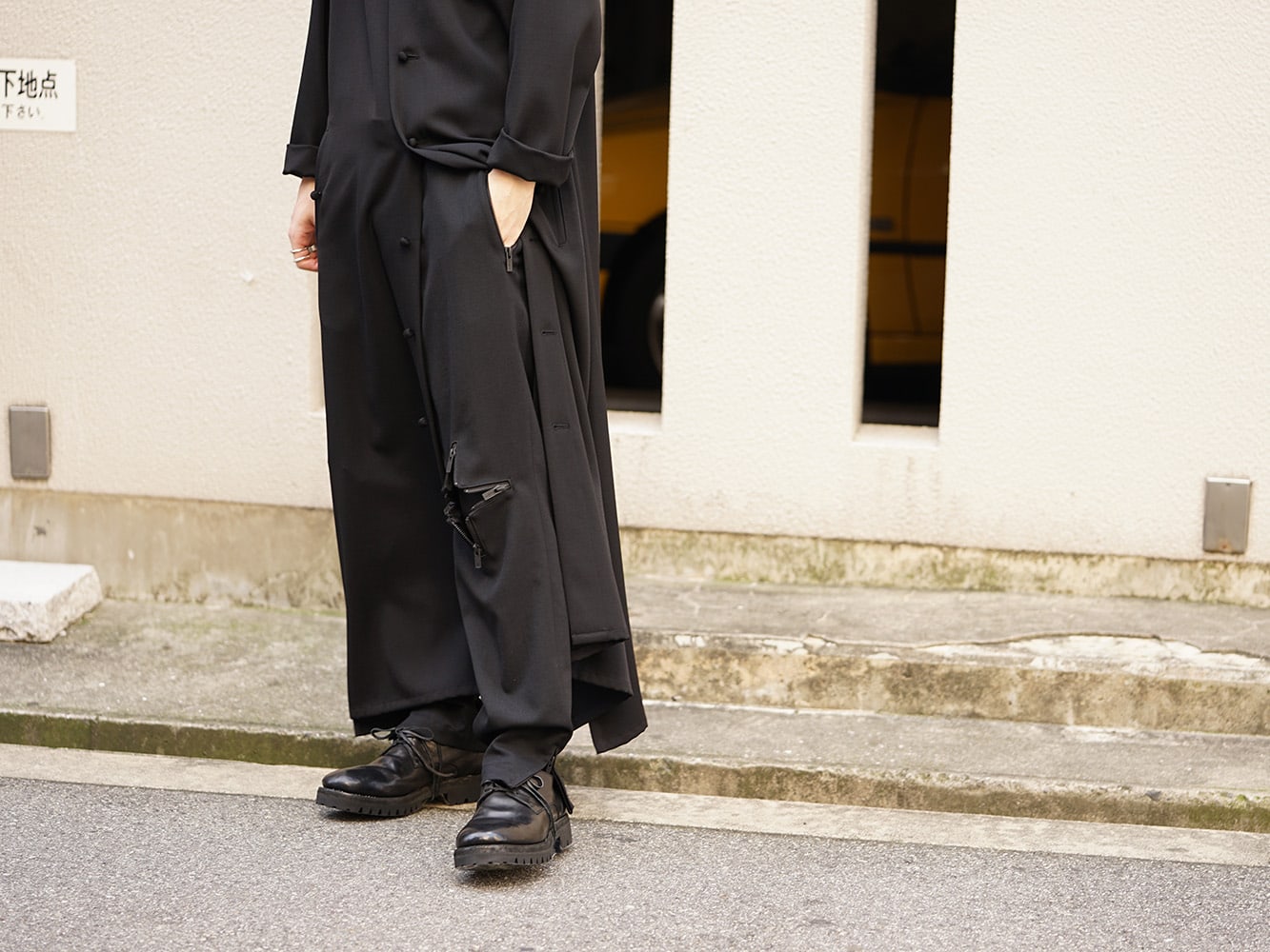 Yohji Yamamoto 18AW N-Stand hem slit long dress shirt Style