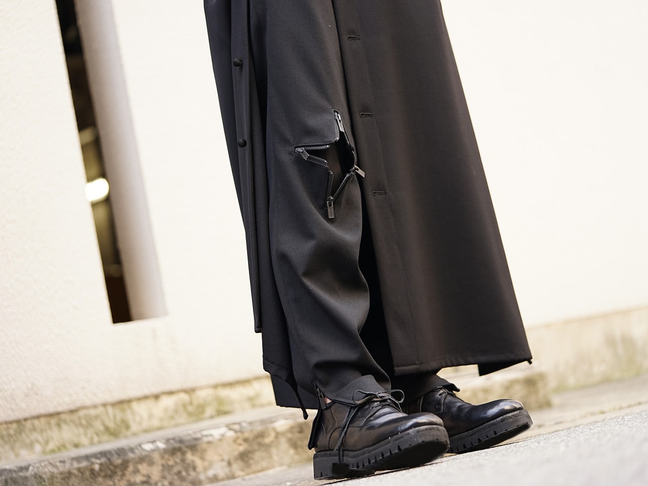 Yohji Yamamoto - ヨウジヤマモト 18AW N-Stand hem slit ロング