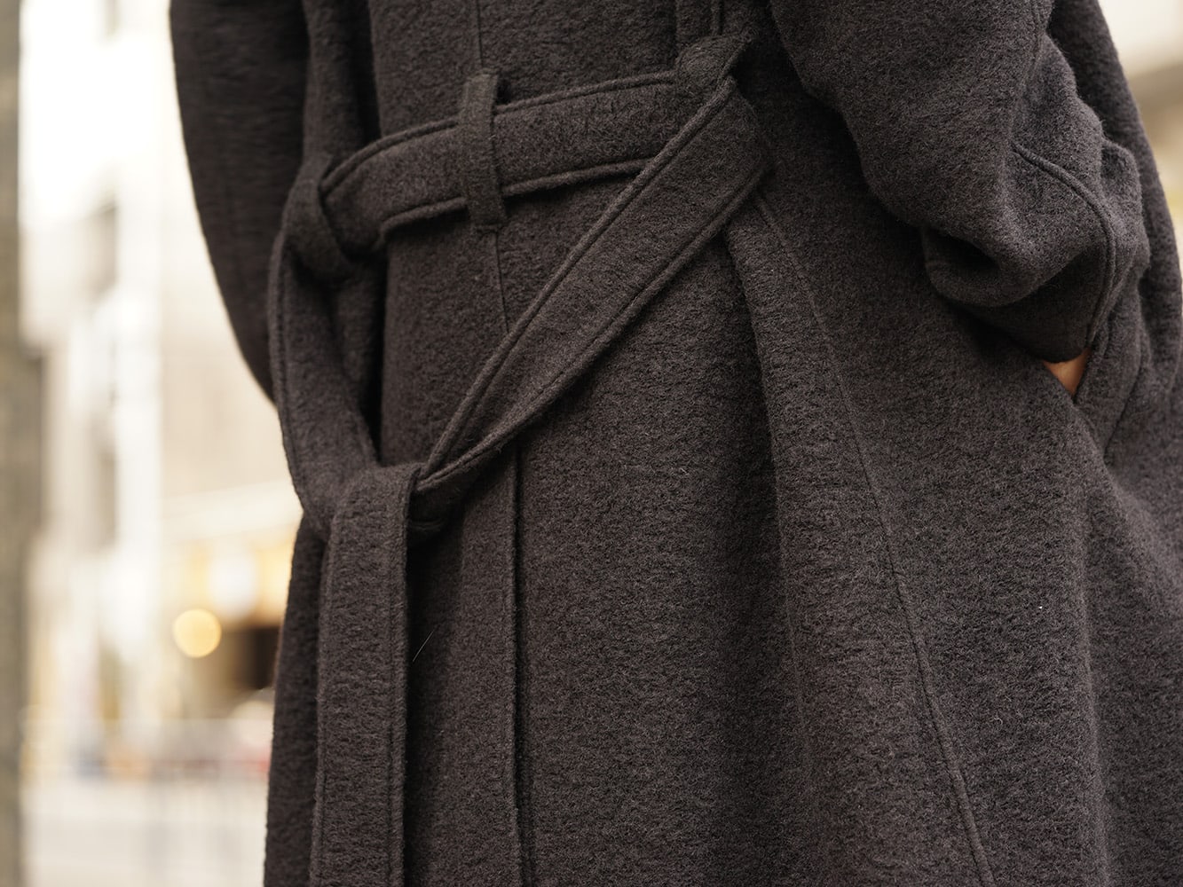Yohji Yamamoto 18AW Ｗ hooded coat knit mossa Style 06
