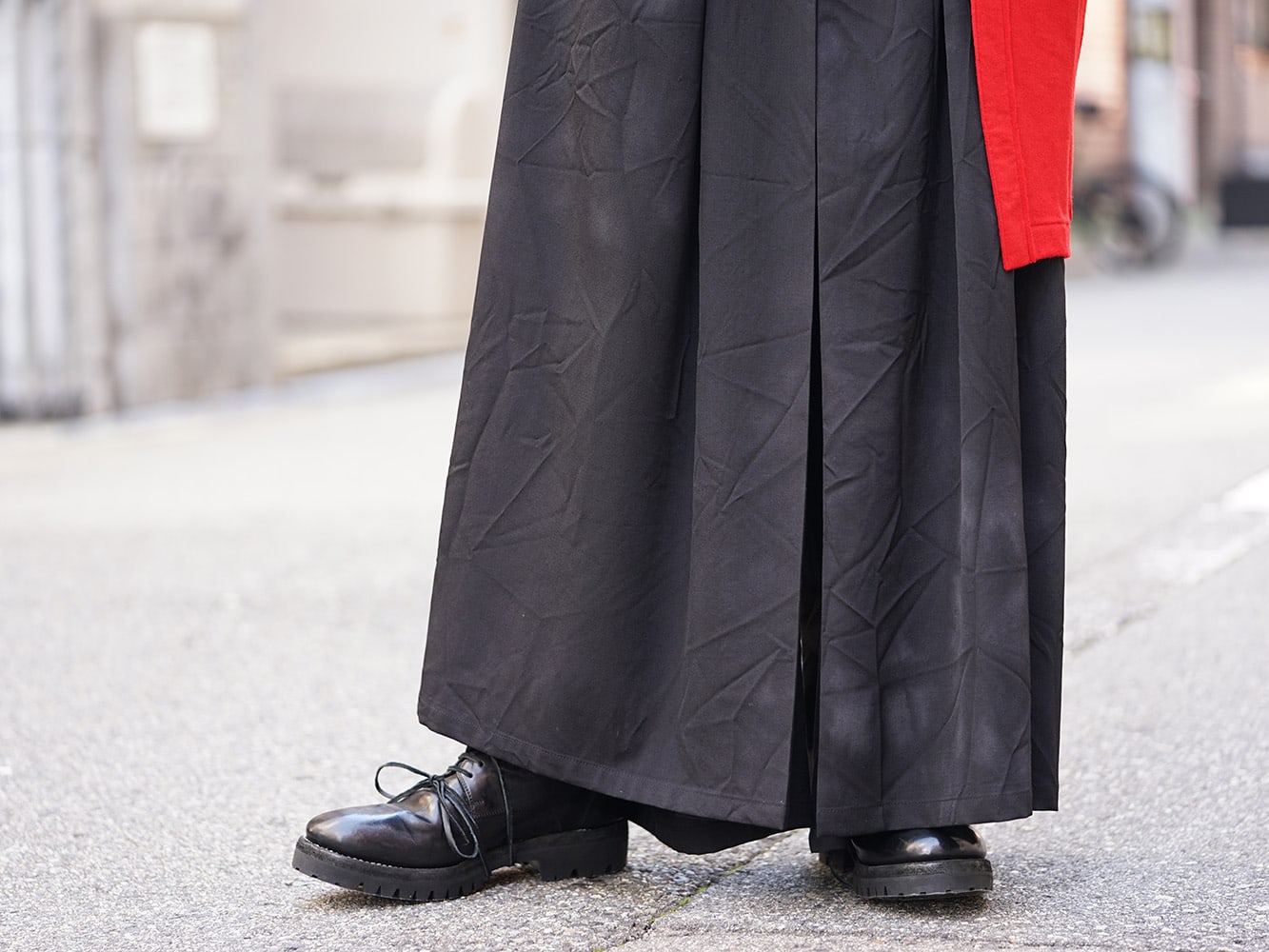 Yohji Yamamoto 18AW Red color Turtle Milled Washable Jersey Style 09