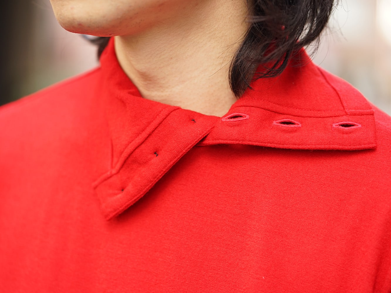 Yohji Yamamoto 18AW Red color Turtle Milled Washable Jersey Style 06