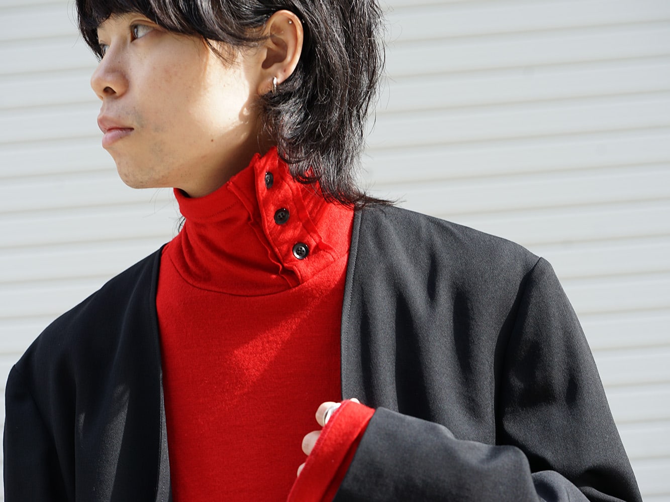 Yohji Yamamoto 18AW No Collar Jacket Wrinkled Gabardine Style 07