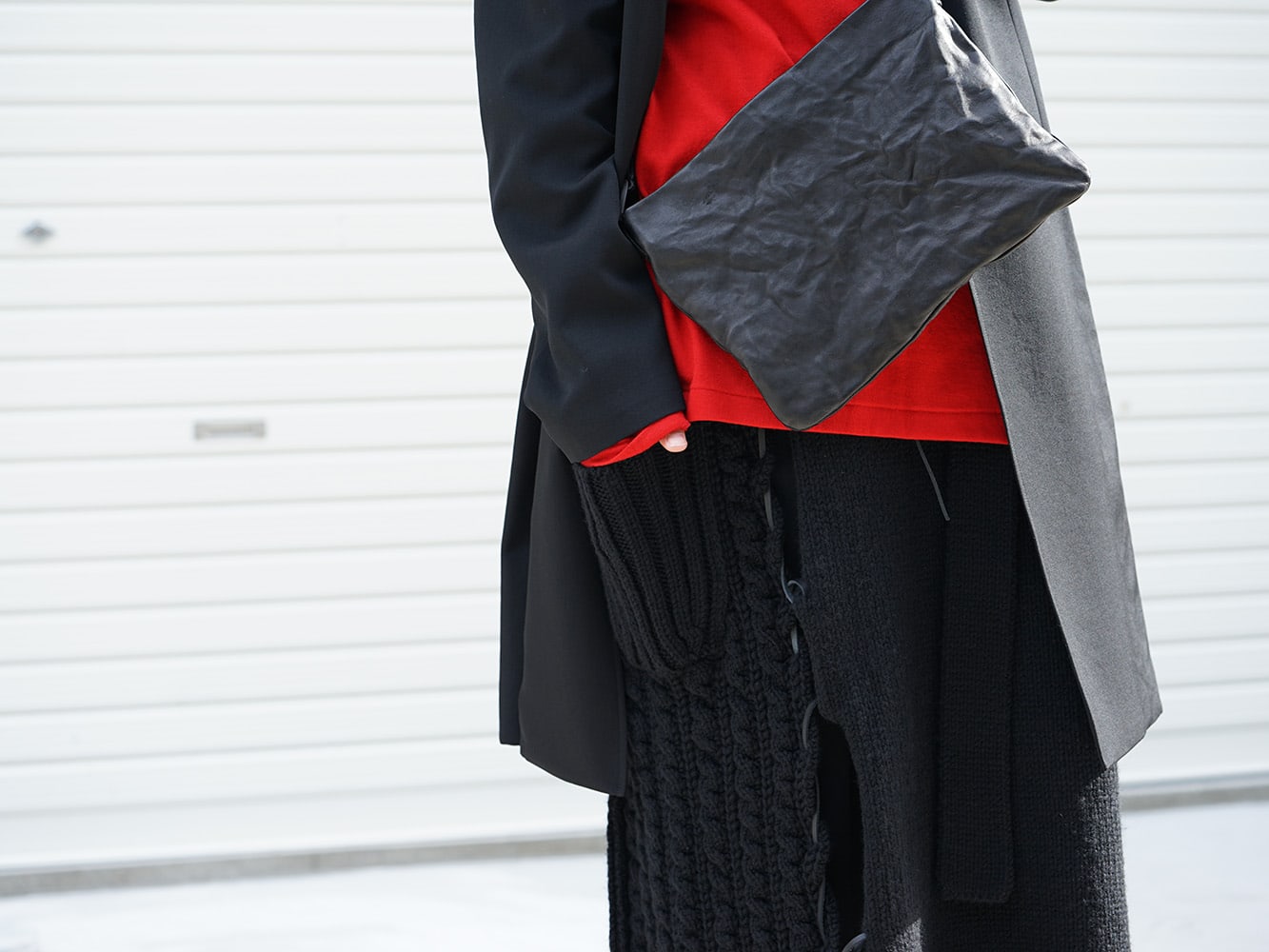 Yohji Yamamoto 18AW No Collar Jacket Wrinkled Gabardine Style 09