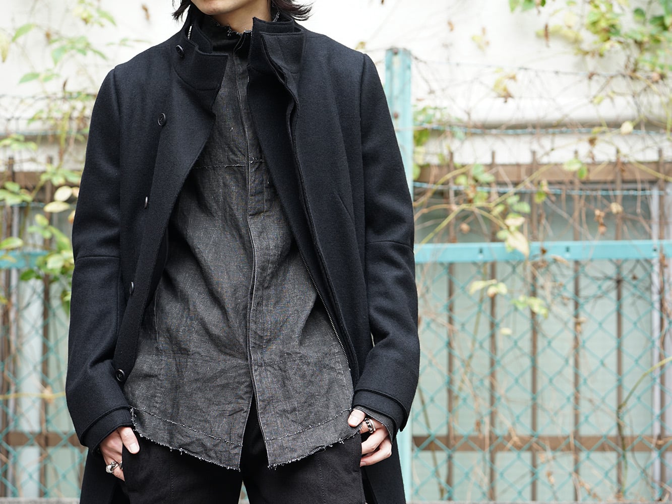 D.hygen High neck Coat Black Winter style - FASCINATE BLOG