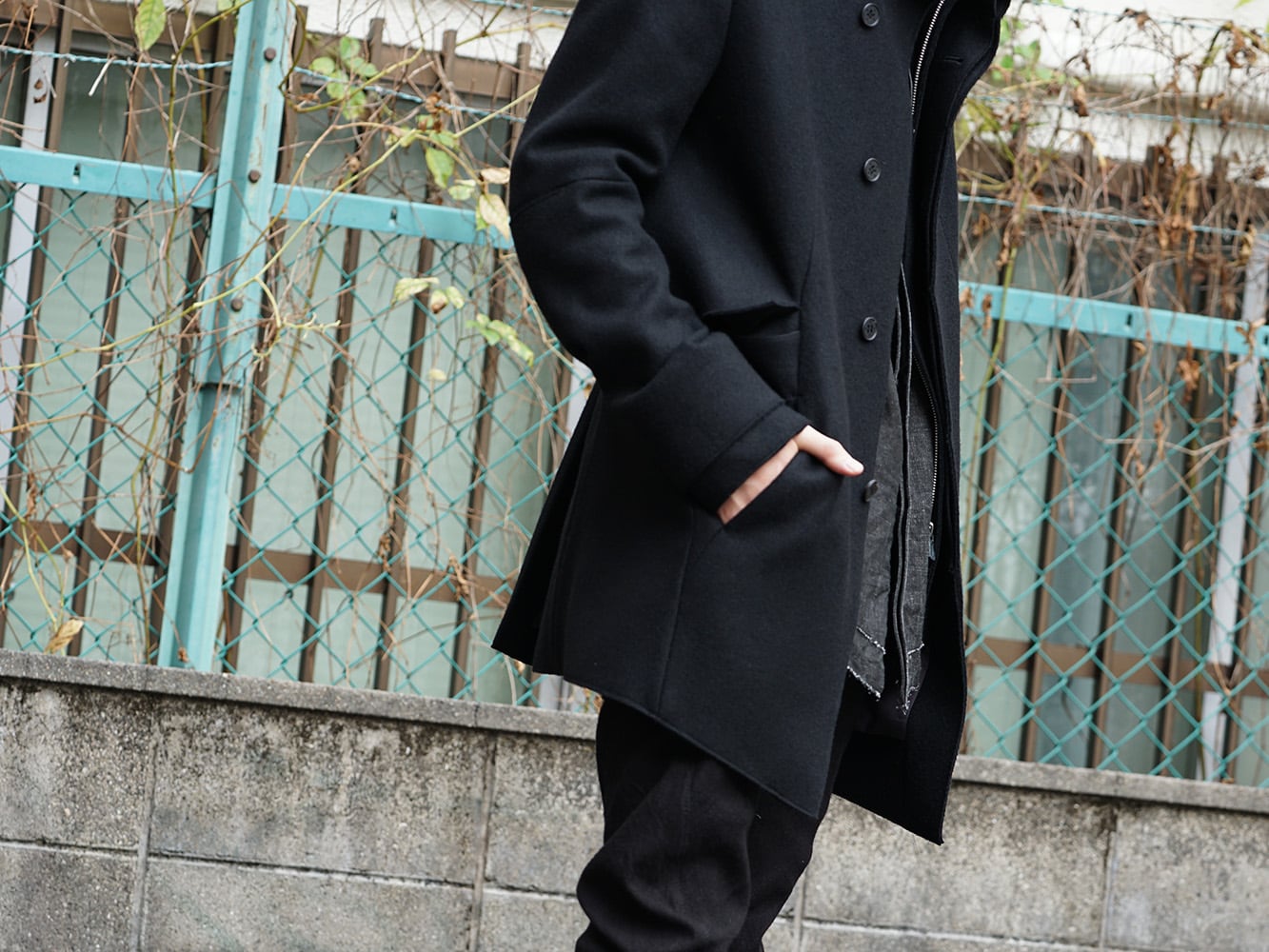 D.hygen High neck Coat Black Winter style - FASCINATE BLOG