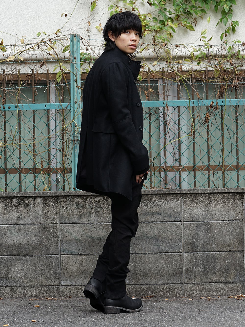 D.hygen High neck Coat Black Winter style - FASCINATE BLOG