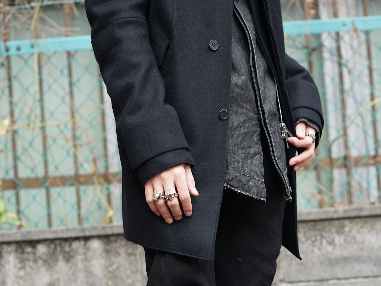 D.hygen High neck Coat Black Winter style - FASCINATE BLOG