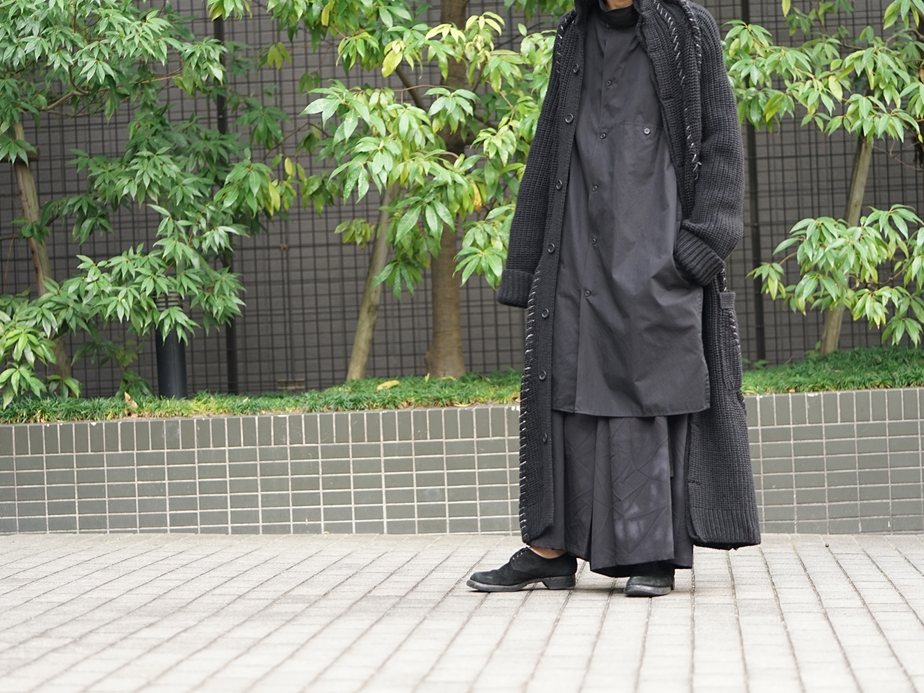 Yohji Yamamoto 18AW Embroidery Switching Coat Winter Style 09