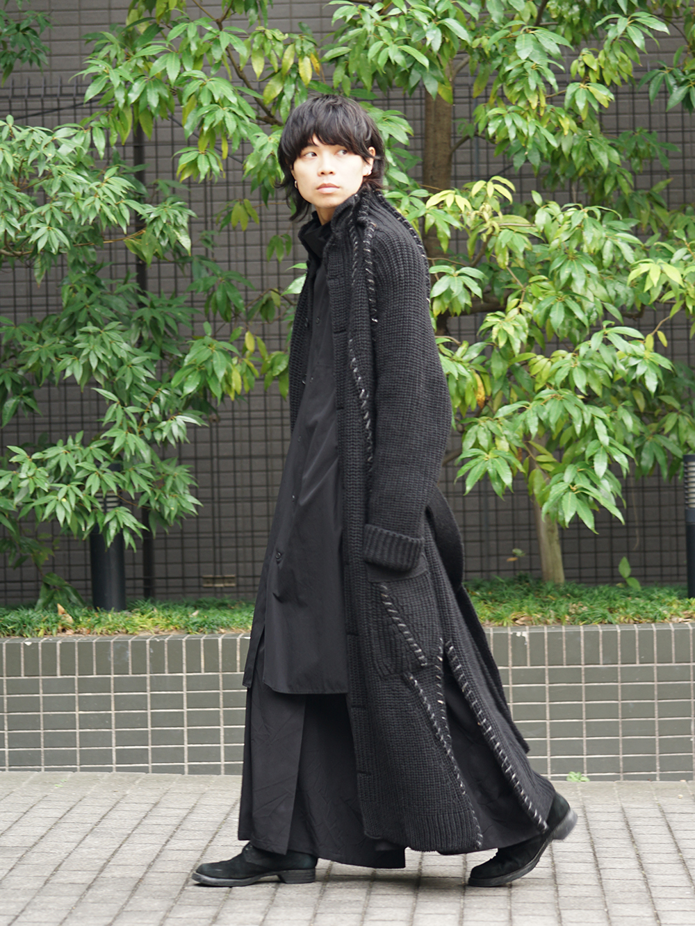 Yohji Yamamoto 18AW Embroidery Switching Coat Winter Style 03