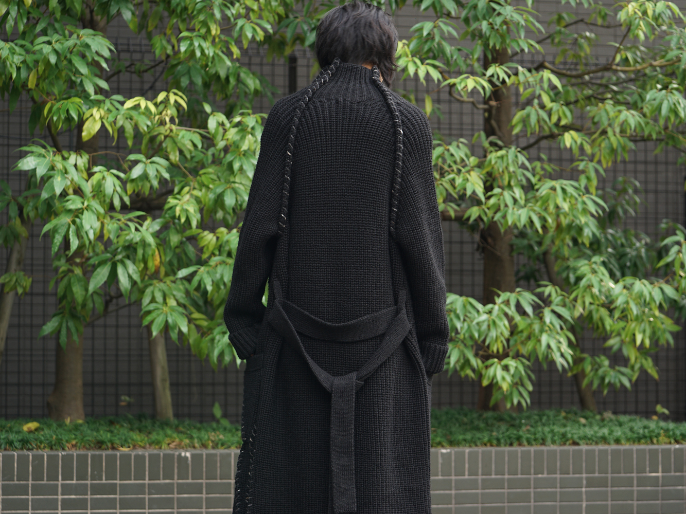Yohji Yamamoto 18AW Embroidery Switching Coat Winter Style 07