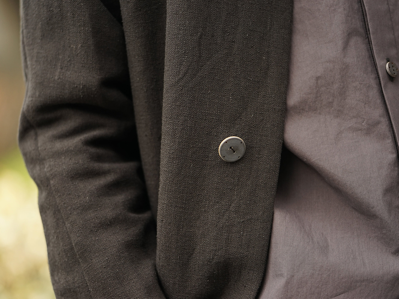 DEVOA 19SS Silk Linen Canvas Sand Blast Finish Suit Style