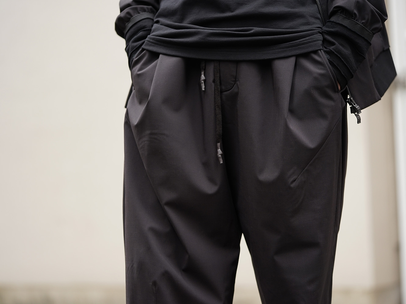 DEVOA 19SS Silk Linen Canvas Sand Blast Finish Suit Style