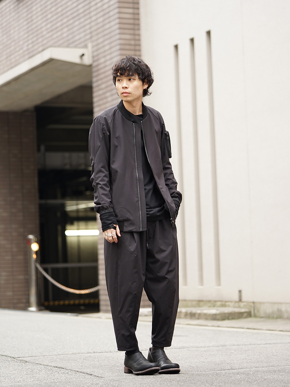 DEVOA 19SS Silk Linen Canvas Sand Blast Finish Suit Style