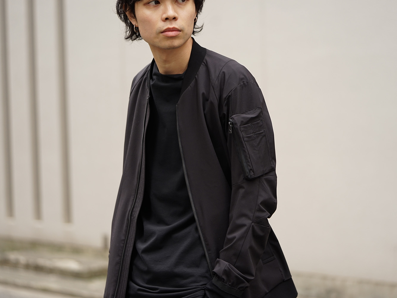 DEVOA 19SS Silk Linen Canvas Sand Blast Finish Suit Style