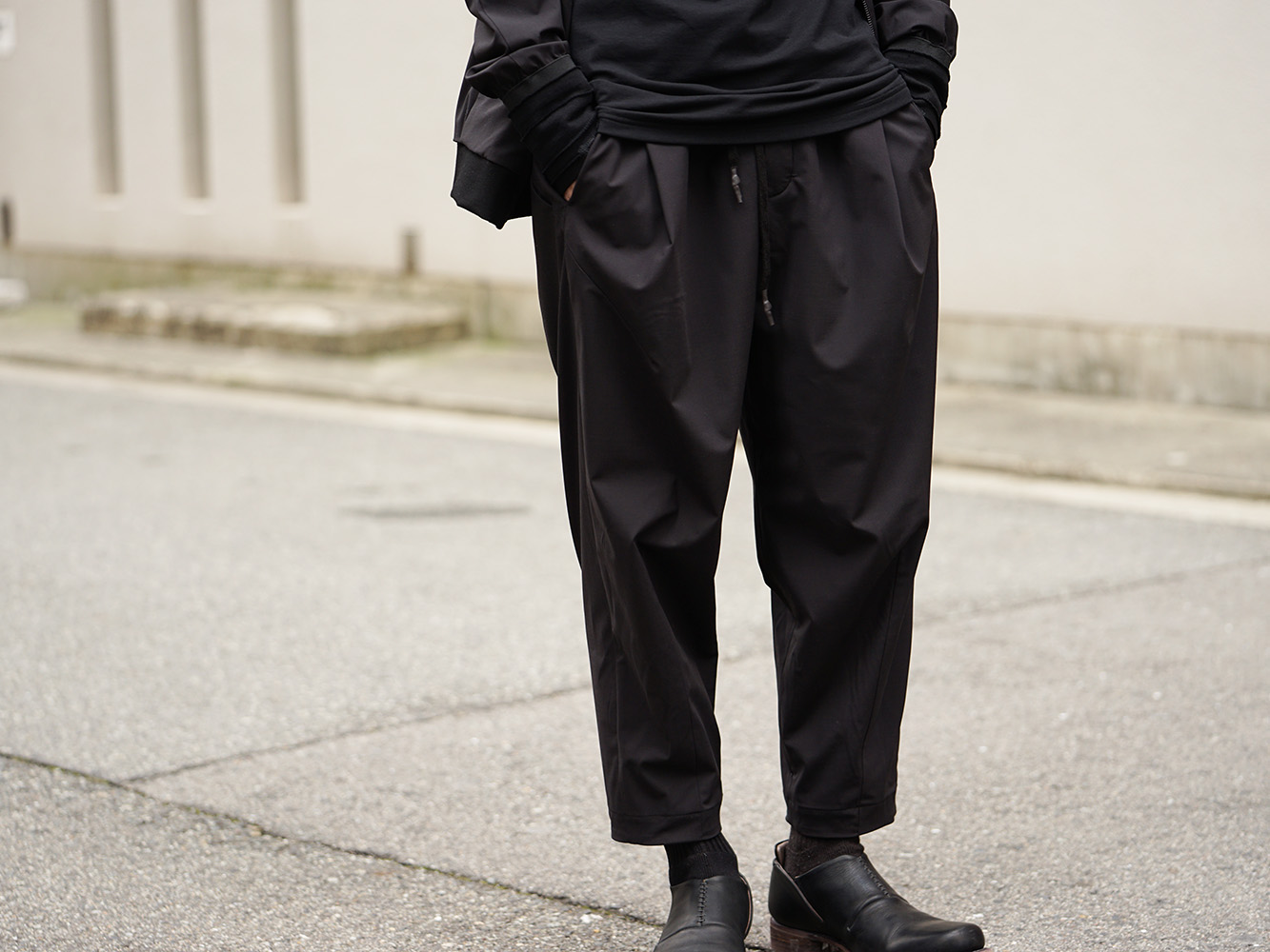 DEVOA 19SS Silk Linen Canvas Sand Blast Finish Suit Style