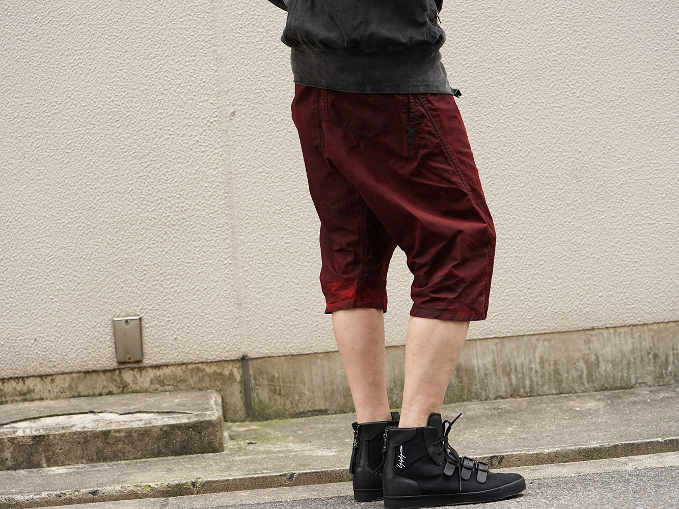 ISAAC SELLAM 19SS Silk Linen Canvas Sand Blast Finish Suit Style