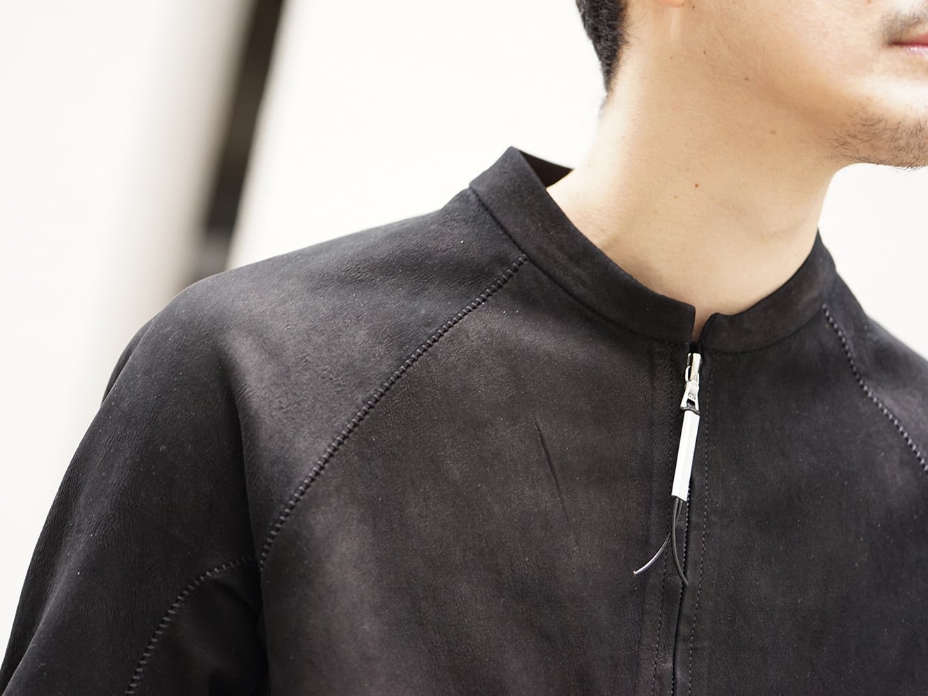 ISAAC SELLAM 19SS Stretch Leather Shirt Style